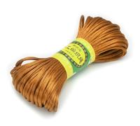FUPOHUA Hilo Trenzado de macramé de Seda con Nudo Chino, de Nailon y Cola de Rata Negra, 20 m y 2,5 mm