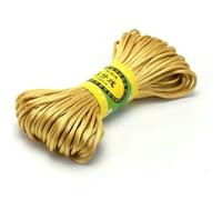 FUPOHUA Hilo Trenzado de macramé de Seda con Nudo Chino, de Nailon y Cola de Rata Negra, 20 m y 2,5 mm