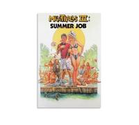 Fuqianzi Póster retro para la película de comedia Meatballs III - Summer Job (1987) Modern Home Kitchen Dormitory Kids Room 12 x 18 pulgadas (30 x 45 cm)