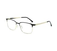 FUQINQINGOZ Gafas de Lectura cómodas con Bloqueo de luz Azul, for computadora, visión Clara, con Espejo y luz Plana, Anti-UV(Gold,+150)