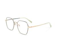 FUQINQINGOZ Gafas de presbicia antideslumbrantes, Gafas de Lectura de Gran tamaño con Bloqueo de luz Azul, Gafas de Lectura for computadora, Espejo Plan de Metal con luz(Green,+200)