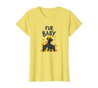 Fur Baby: Adorable Amante de los Perros Camiseta, Mujer, Limón, S