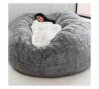 Fur Bean Bag Chair para Adultos Faux Fur BeanBag Lazy Sofa Bed Cover Muebles de habitación (era Solo una Funda, no un Bean Bag Completo)