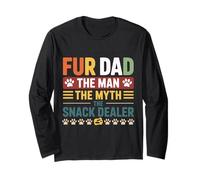 Fur Dad Man Myth Snack Dealer Funny Paw Cat Dog Día del Padre Manga Larga