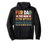 Fur Dad Man Myth Snack Dealer Funny Paw Cat Dog Día del Padre Sudadera con Capucha