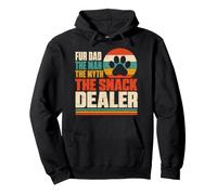 Fur Dad The Man The Myth The Snack Dealer Retro Dog Parent Sudadera con Capucha