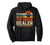 Fur Dad The Man The Myth The Snack Dealer Retro Dog Parent Sudadera con Capucha