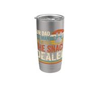 Fur Dad The Man The Myth The Snack Dealer Retro Dog Parent Vaso térmico de acero inoxidable de doble pared