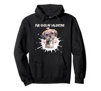 Fur-Ever my Valentine! Lindo Shih Tzu con Corazones, Amantes de los Perros Sudadera con Capucha
