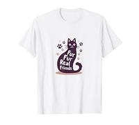 Fur Fur Real Friends Gato Paw Print Pet Lover Camiseta, Hombre, Blanco, 3XL
