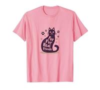 Fur Fur Real Friends Gato Paw Print Pet Lover Camiseta, Hombre, Rosado, 3XL