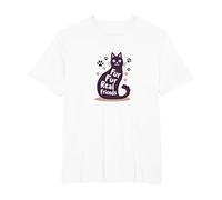 Fur Fur Real Friends Gato Paw Print Pet Lover Camiseta, Hombre Tallas Grandes, Blanco, 3X Alto