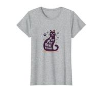 Fur Fur Real Friends Gato Paw Print Pet Lover Camiseta, Mujer, Gris Jaspeado, 3XL