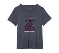 Fur Fur Real Friends Gato Paw Print Pet Lover Camiseta, Mujer Tallas Grandes, Azul Jaspeado, 3XL Grande