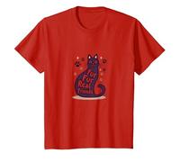 Fur Fur Real Friends Gato Paw Print Pet Lover Camiseta, Niños, Rojo, 3 años