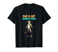 Fur is my Favorite Color l Anthro Leopard Character Artwork Camiseta