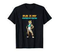 Fur is my Favorite Color l Anthro Leopard Character Artwork Camiseta