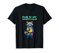 Fur is my Favorite Color Raccoon Character Camiseta