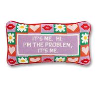 FURBISH Almohada decorativa hecha a mano con letra de canción, pequeña almohada bordada para cama, silla, sofá, decoración estética de habitación (It's Me)