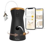Furbo Cámara para Gatos 360° con Paquete de Seguridad doméstica [Premium con SUSCRIPCIÓN] con App para Gatos y hogar, Vista giratoria de 360°, visión Nocturna a Color, Seguimiento automático, etc.