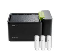 Furbulous True Clean-Drinking - Dispensador automático de agua con tecnología de ultrafiltración, acero inoxidable 316 y bandejas sin BPA, cuenco de 3.3 L/125 onzas, fuente de dos modos para gato