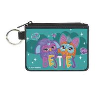 Furby - Cartera con cremallera, color morado y naranja Furby Besties Pose Teal, lona, Rosado, XS, Casual