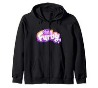 Furby Club Furby Colorful Gradient Musical Notes Furry Logo Sudadera con Capucha