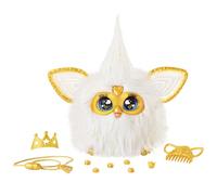 Furby Gold Glam - Juguetes interactivos de Peluche para niñas y niños de 6 años en adelante, Animatronic Activado por Voz, Habla inglés y mobiliario, Blanco (Exclusivo de Amazon)