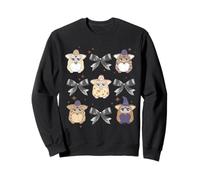 Furby Halloween Cute Witches and Black Bows Retro Collage Sudadera