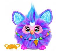 Furby Hasbro Roxo, Peluche Interativo em Português, 5 Modos, 600+ Respostas | Música, luzes e movimentos, reage a abraços e carícias, sem Internet, com pente e adornos, para crianças a partir dos 6 anos