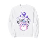 Furby Love Cool Leopard-Style Heart On Fire Portrait Sudadera
