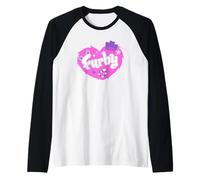 Furby Lovely Heart Shape Pink Fur Camiseta Manga Raglan