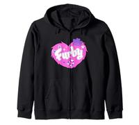 Furby Lovely Heart Shape Pink Fur Sudadera con Capucha