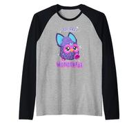Furby You Are Wonderful Adorable Purple Furby Camiseta Manga Raglan