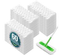 FURCIELOS 60 repuestos de tela de barrido seco para mascotas compatibles con la fregona Swiffer, almohadillas secas resistentes sin perfume para limpieza de suelos multisuperficie
