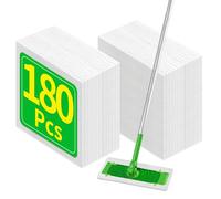 FURCIELOS Paños de barrido en seco compatibles con Swiffer Sweeper Mop, repuesto de almohadillas secas desechables, paños secos para limpiar el polvo, la suciedad, el pelo de mascotas, 180 unidades