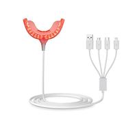 FUREIN SMILE Dispositivo oral de luz roja, solución avanzada de terapia de encías y alivio del dolor de muelas, con 32 luces LED. Incluye adaptadores USB, iPhone y Android para un uso cómodo