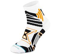 FUREINSTORE Calcetines Técnicos Cortos Deportivos para Crossfit sin Costuras, Ajustables Talla Única desde la 39 a 45 Tobilleras Antideslizantes para Deportes Exigentes (SH1041 Blanco)