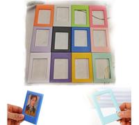 Furforstk marco magnetico 12 colores foto iman nevera 3 pulgadas imanes personalizados nevera, marco de fotos, portafotos, Compatible con películas Polaroid, Fujifilm Instax Mini