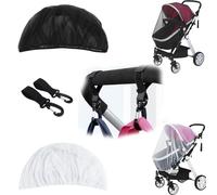 Furforstk mosquitera carro bebe universal con 2 ganchos carro bebe 2 piezas mosquitera capazo bebe universal con banda elástica, protección ideal contra avispas y mosquitos