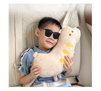 Furforstk protector cinturon coche niños, almohadilla cinturon coche, almohadillas para cinturón de seguridad, Acolchado grueso que evita que el cinturón de seguridad se clave en el cuello, Oso