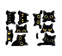 Furgoneta Montaña Nine Black Cats Stickers Pegatinas de pared Pegatinas divertidas Cute Cat Expression Stickers Pegatinas decorativas PVC Reloj compatible with Moto (Multicolor, One Size)