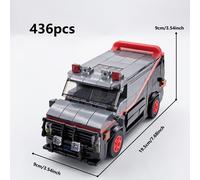 Furgoneta Negra MOC de Bloques de Construcción , de Montaje del Coche del Actor de Acción Estadounidense, Juguete de , Regalo para Fans de las Fuerzas Especiales