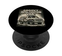 Furgoneta Personalizada de los años 70, diseño Retro y Maravilloso PopSockets PopGrip Adhesivo