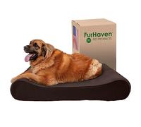 FurHaven Cama ortopédica para Perros Grandes con Funda extraíble Lavable, para Perros de hasta 150 Libras, colchón de microterciopelo de Contorno, expreso, Jumbo Plus/XXL