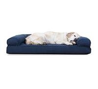 FurHaven Cama para Mascotas para Perros y Gatos, Cama Acolchada de Espuma de Gel refrescante Estilo sofá, Funda extraíble Lavable a máquina, Azul Marino, Jumbo (XL)