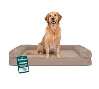 FurHaven Cama para Perros y Mascotas, Espuma viscoelástica de Gel refrescante, Piel sintética Ultra Afelpada y Gamuza, Estilo Tradicional, sofá para Sala de Estar, Cama para Mascotas con Funda