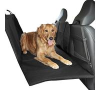 Furhaven Deluxe Multi-Panel Hard Bottom Platform Bridge Backseat Protector w/Travel Bag - Black, One Size