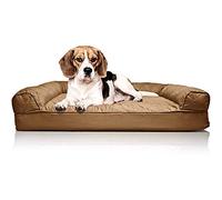 Furhaven Medium Orthopedic Dog Bed Quilted Sofa-Style w/Removable Washable Cover - Toasted Brown, Medium
