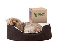 furhaven Pan Mascotas Cama ortopédica Oval Egg-Crate Tumbona Cama para Perro o Gato Cama